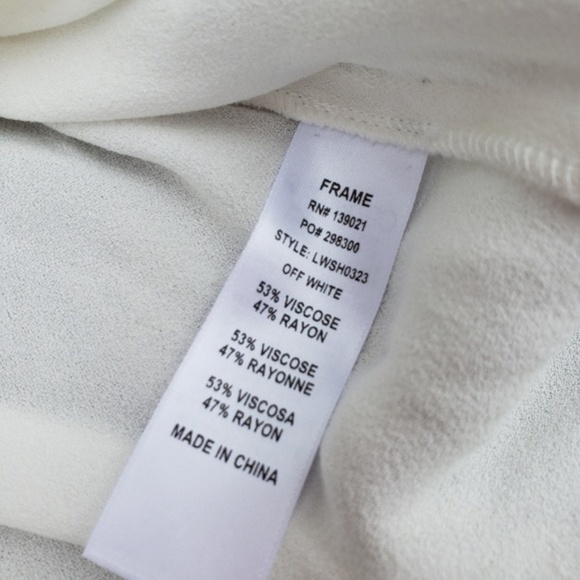 NWT FRAME Shirt Long Sleeves Tie-String Top M - Picture 4 of 6